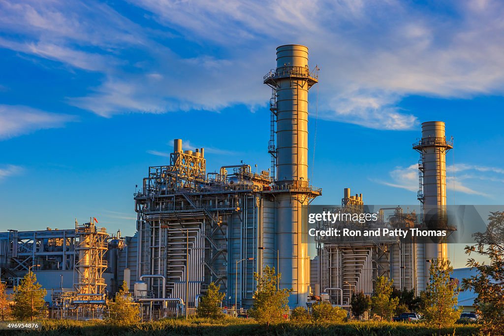 Natural gas turbine gefeuertes Kraftwerk, Herbst field, CA