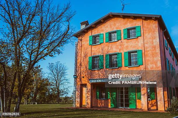 Rendez-vous with Nicoletta Mantovani the widow of Luciano Pavarotti for the opening of the house-museum dedicated to the lyric singer in Modena Italy...