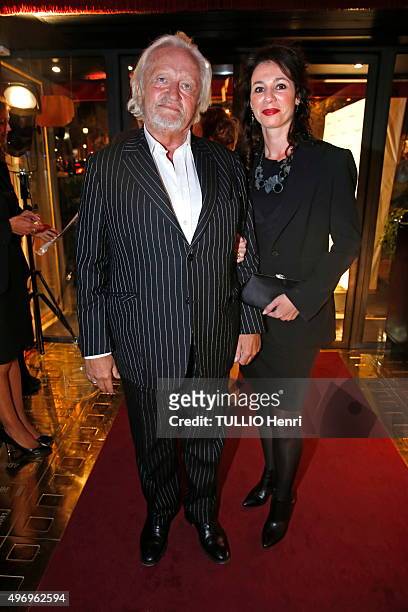 At the evening cocktail and diner organized by Pierre Gagnaire at the Fouquet's Paris, Niels Arestrup and his wife Isabelle Le Nouvel are...