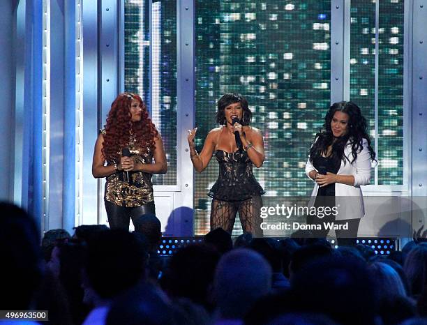 Sandy Denton, Mel B and Cheryl James appear during VH1's "Big Music In 2015: You Oughta Know" at The Foundation on November 12, 2015 in New York City.