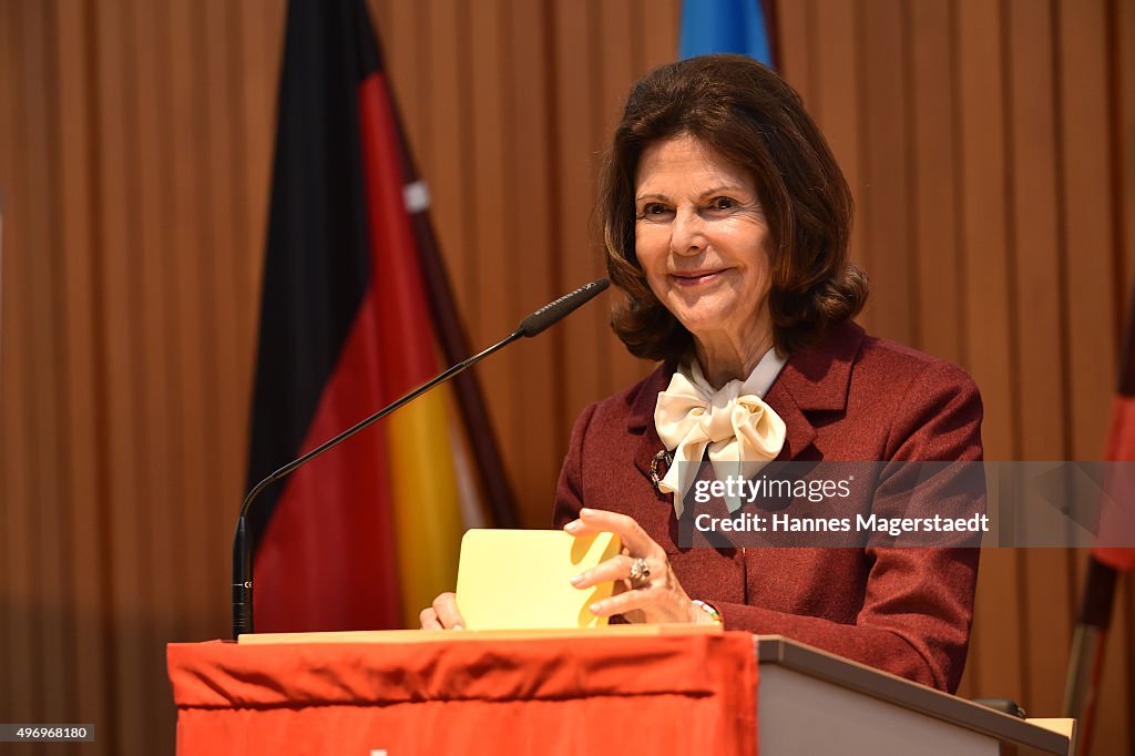 Queen Silvia Visits Silviahemmet's Day Centre In Munich