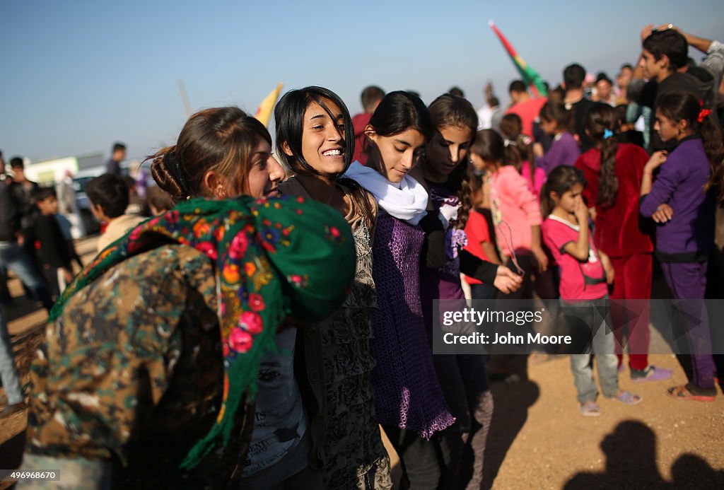 Yazidi Refugees In Syria Celebrate Liberation Of Sinjar From ISIL