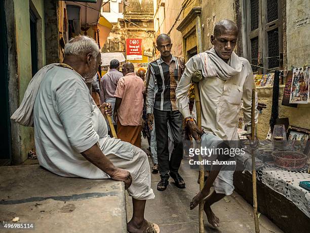 varanasi india - indian crutch stock pictures, royalty-free photos & images