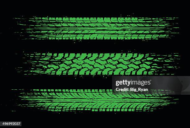 green skid marks - skid marks stock illustrations
