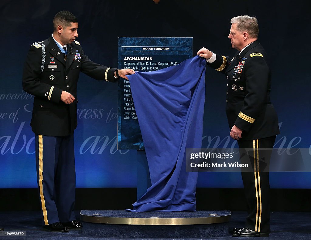 Pentagon Hosts Hall Of Heroes Induction Ceremony For Medal Of Honor Recipient