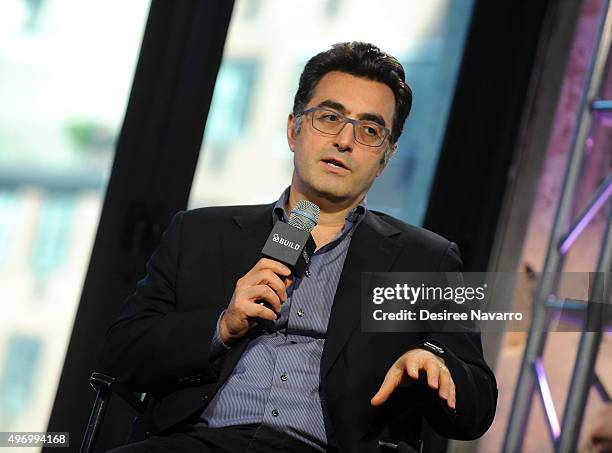 Iranian Canadian journalist and filmmakeer Maziar Bahari attends AOL BUILD Presents: Maziar Bahari in Conversation With Justin Rohrlich at AOL...