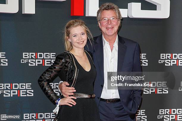 Farina Flebbe and Hans-Joachim Flebbe attend the 'Bridge of Spies - Der Unterhaendler' World Premiere on November 13, 2015 in Berlin, Germany.