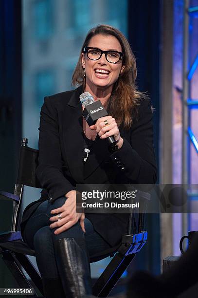 Bridget Moynahan attends AOL BUILD Presents: Bridget Moynahan Discusses Her New Cookbook "The Blue Bloods Cookbook" at AOL Studios In New York on...
