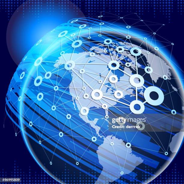 global communications - smart mobility stock illustrations