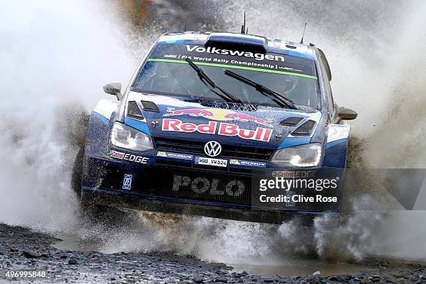 Sébastien Ogier and Julien Ingrassia of France drive the Volkswagen Motosport Polo R WRC during during the Sweet Lamb stage of the FIA World Rally...