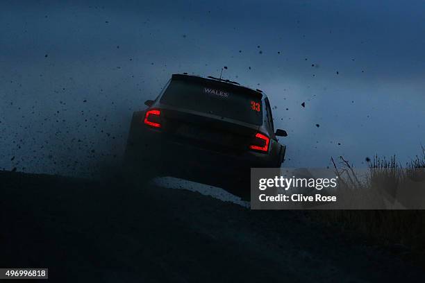 Eyvind Brynildsen of Norway and Anders Fredriksson of Sweden pilot the Motorsport Italia srl koda Fabia R5 during the Myherin stage of the FIA World...