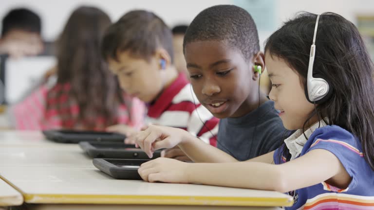 Kid S Using Technology Elementary School Kids Online Learning Videos and HD Footage - Getty Images