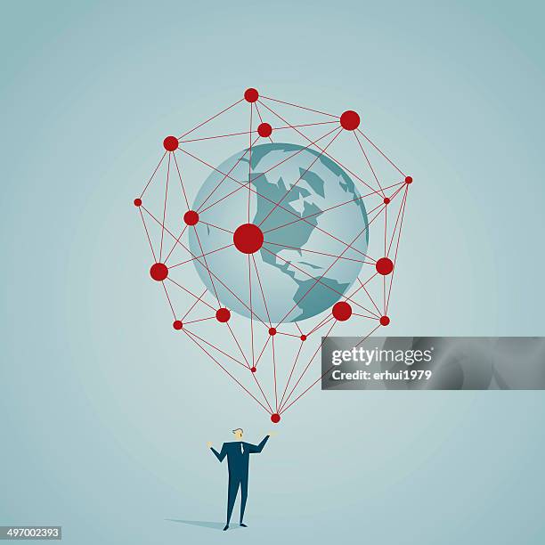 global business - man with big balls stock illustrations