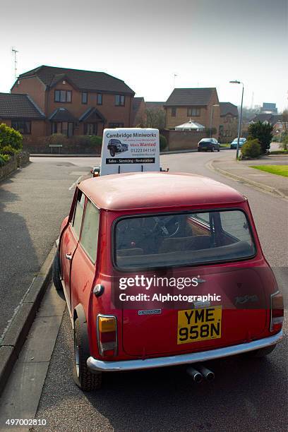 classic mini - classic car point of view stock-fotos und bilder