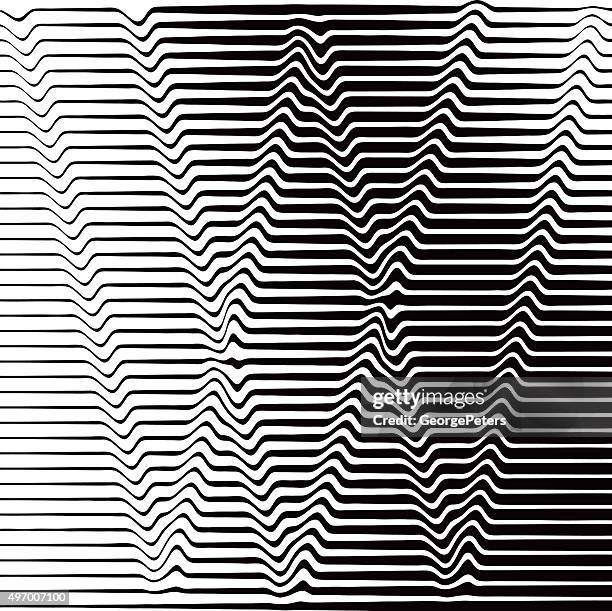 pop art halftone pattern of rippled, wavy lines forming w - the w stock illustrations