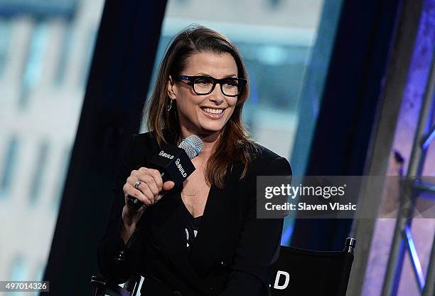 Actress Bridget Moynahan visits AOL BUILD to discuss her new cookbook "The Blue Blood Cookbook" at AOL Studios In New York on November 13, 2015 in...