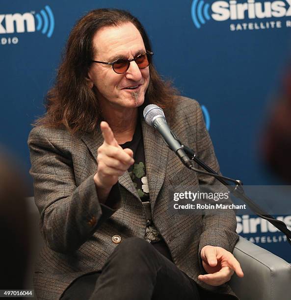 Geddy Lee of Rush visits at SiriusXM Studios on November 13, 2015 in New York City.