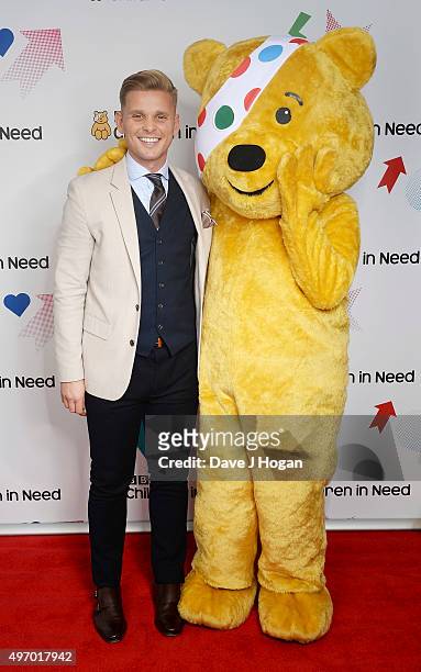 Jeff Brazier shows his support for BBC Children in Need at Elstree Studios on November 13, 2015 in Borehamwood, England.