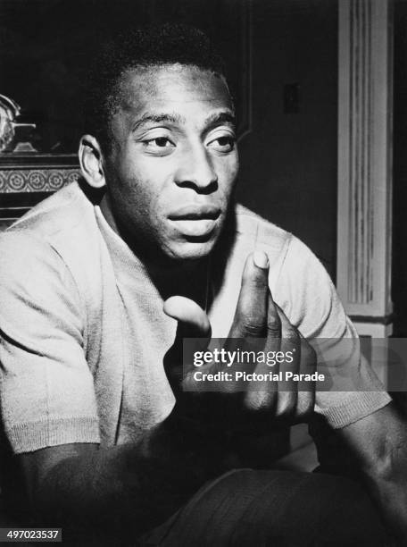 Brazilian footballer Pele who plays for Santos FC, 29th April 1969.