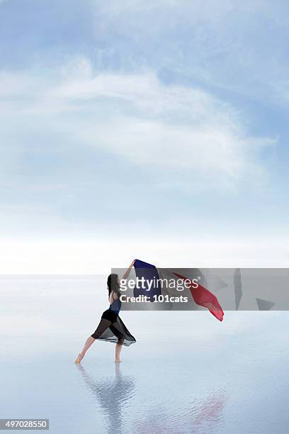 francia bandera saludar con la mano en el viento al aire libre - bandera francesa fotografías e imágenes de stock