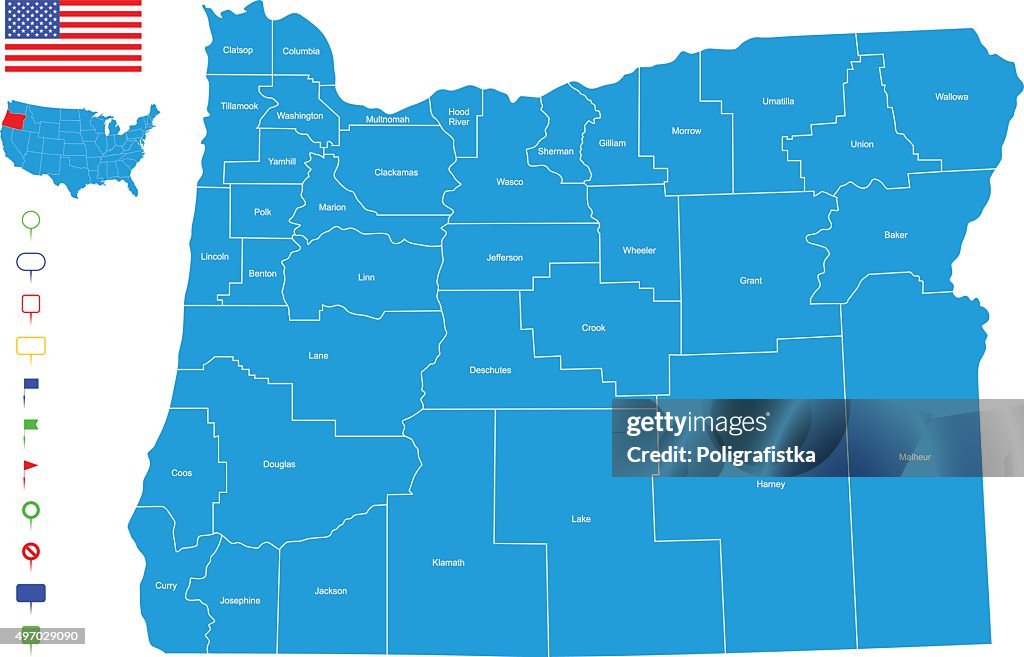 Map of Oregon