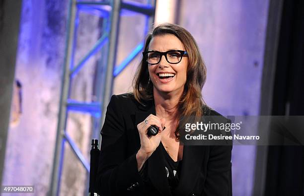 Actress Bridget Moynahan attends AOL BUILD Presents: Bridget Moynahan Discusses Her New Cookbook "The Blue Bloods Cookbook" at AOL Studios In New...