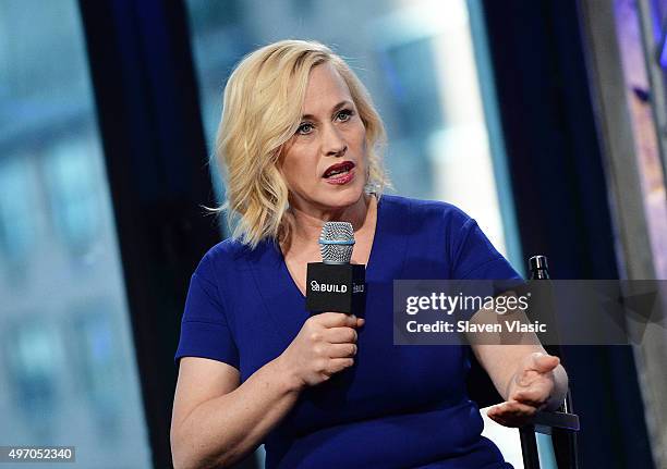 Actress Patricia Arquette visits AOL BUILD to discuss her starring role as Avery Ryan in "CSI: Cyber" at AOL Studios In New York on November 13, 2015...