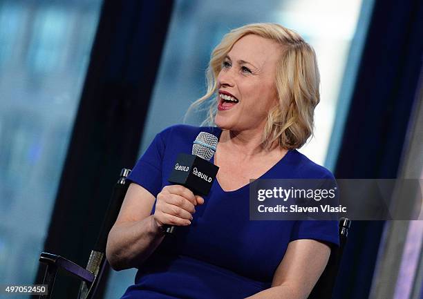 Actress Patricia Arquette visits AOL BUILD to discuss her starring role as Avery Ryan in "CSI: Cyber" at AOL Studios In New York on November 13, 2015...