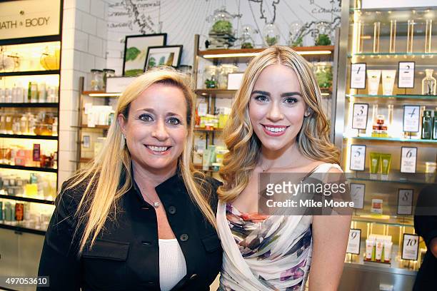 Origins V.P. And General Manager Doreen Hatcher and actress Christa B. Allen attend the Origins new discovery store concept celebration on November...