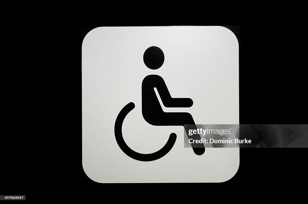 Universal human disabled wheelchair sign