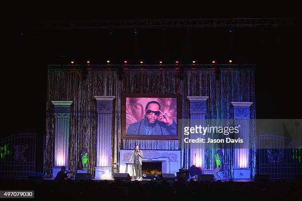 Comedian Katt Williams performs during his Conspiracy Theory Tour at Nashville Municipal Auditorium on November 13, 2015 in Nashville, Tennessee.