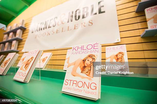 General view of the atmosphere prior to Khloe Kardashian signing and discussing her new book "Strong Looks Better Naked" at Barnes & Noble on...