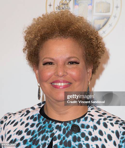 Chairman and CEO Debra Lee attends the 13th Annual Rhapsody Gala hosted by YWCA at the Beverly Wilshire Four Seasons Hotel on November 13, 2015 in...