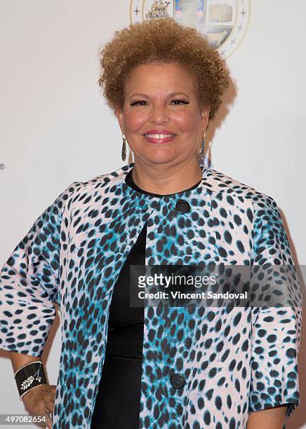 Chairman and CEO Debra Lee attends the 13th Annual Rhapsody Gala hosted by YWCA at the Beverly Wilshire Four Seasons Hotel on November 13, 2015 in...