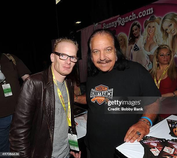 Actor Ron Jeremy and Medicated Pete McHeffey attend Exxotica Day 1 at New Jersey Convention and Exposition Center on November 13, 2015 in Edison, New...