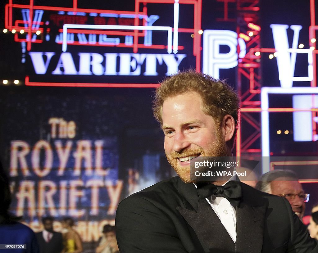Prince Harry Attends The Royal Variety Performance