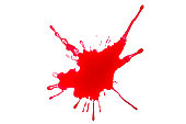 Blood splash on a white background