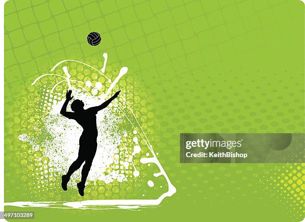 バレーボール背景-女子 - スポーツ バレーボール��点のイラスト素材／クリップアート素材／マンガ素材／アイコン素材