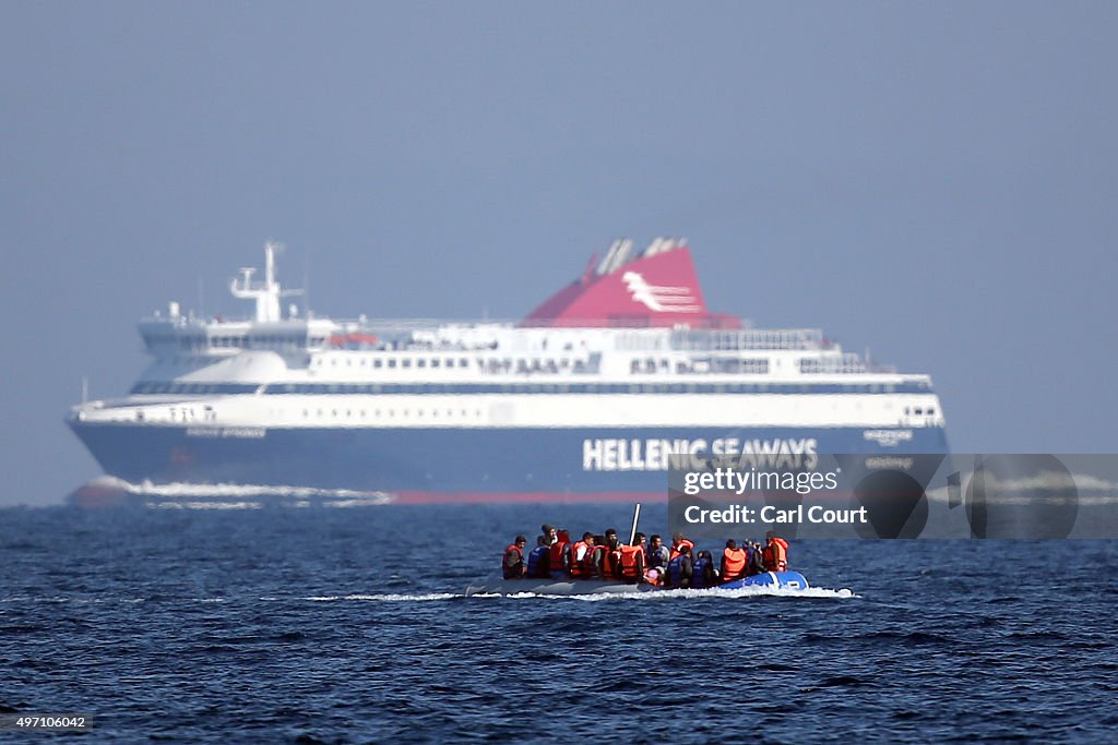 Migrants On Greece's Lesbos Island