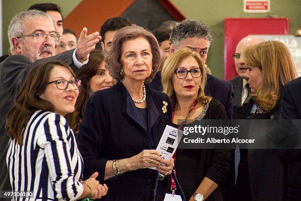 Queen Sofia Attends Alzheimer Congress in Valladolid on November 13, 2015 in Valladolid, Spain.