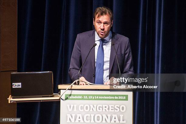 Oscar Puente Santiago Attends Alzheimer Congress in Valladolid on November 13, 2015 in Valladolid, Spain.