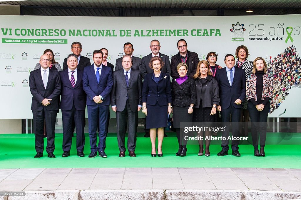 Queen Sofia Attends Alzheimer Congress in Valladolid...