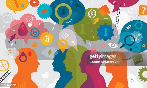 ilustrações de stock, clip art, desenhos animados e ícones de ideia de negócio - tempestade cerebral