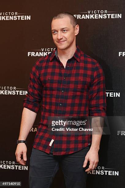 Actor James McAvoy attends a photo call and press conference to promote the new film "Victor Frankenstein" at Four Seasons hotel on November 14, 2015...