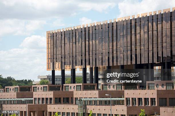 luxembourg city, european court of justice building in kirchberg - kirchberg luxembourg stock pictures, royalty-free photos & images