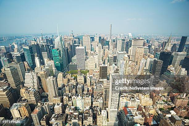 upper manhattan dall'empire state building - bryant park foto e immagini stock