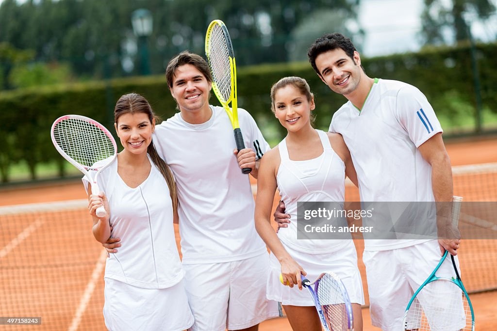 Group of tennis players