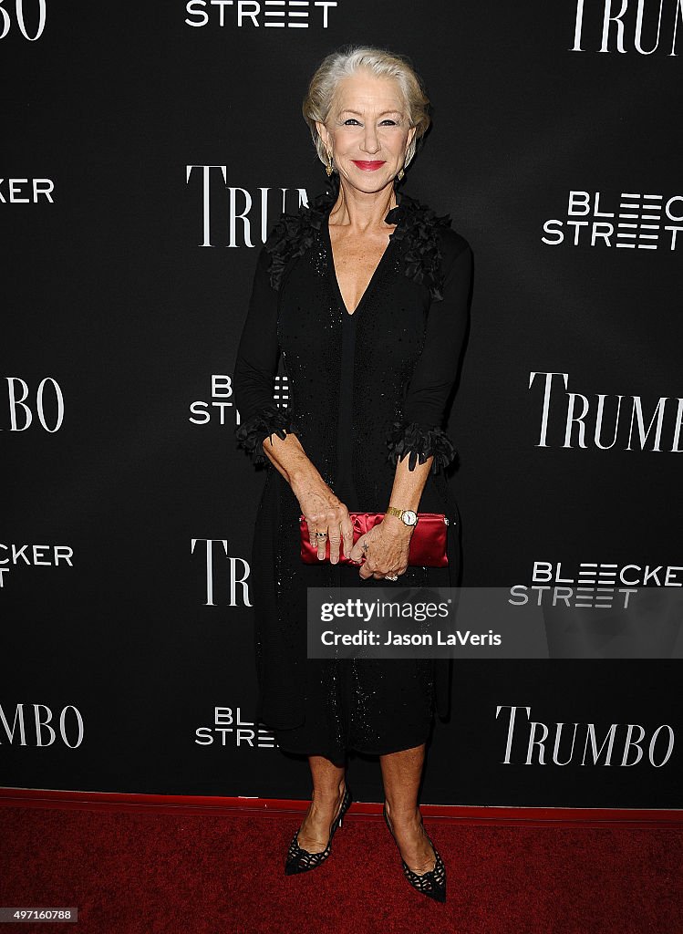 Premiere Of Bleecker Street Media's "Trumbo" - Arrivals