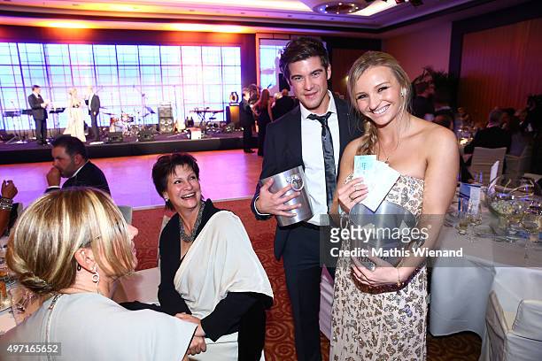 Philipp Danne and Kira Kahnert attend the charity event Dolphin's Night 2015 at InterContinental Hotel on November 14, 2015 in Duesseldorf, Germany.
