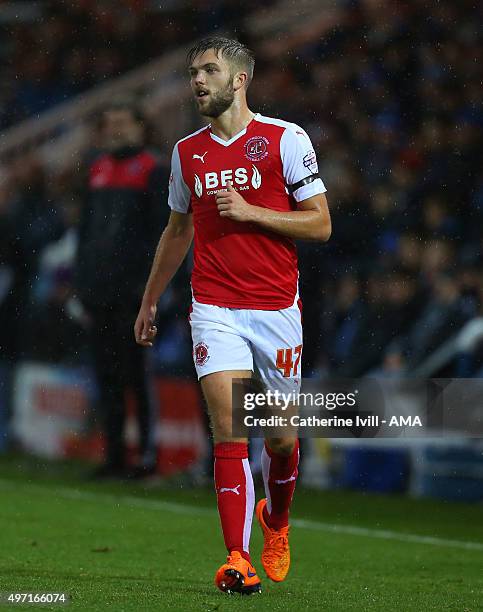 Joe Davies of Fleetwood Town during the Sky Bet League One match between Peterborough United and Fleetwood Town at London Road Stadium on November...